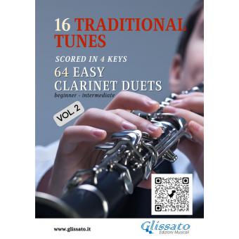 16 Easy Traditional Tunes - Clarinet duet (Vol.2)