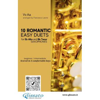 10 Romantic Easy duets for Eb Alto and Bb Tenor Saxes